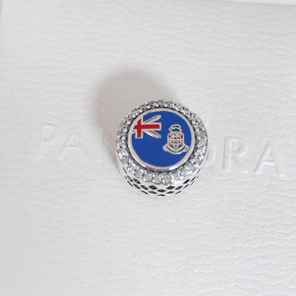 Pandora Cayman Islands Flag Exclusive Bead Charm Sterling Silver with box - Picture 4 of 10